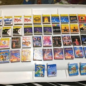 Book, Movie, Playbill charms